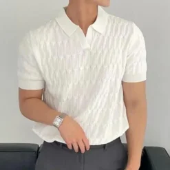 Shirts Heren*Sinan - Trendy gebreid poloshirt voor mannen - Zomerse stijl