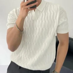 Shirts Heren*Sinan - Trendy gebreid poloshirt voor mannen - Zomerse stijl