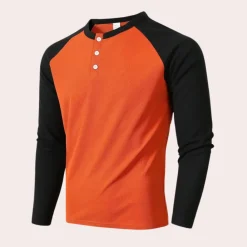 Shirts Heren*Slim fit heren t-shirt voor de zomer Oranje