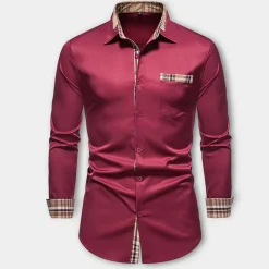 Shirts Heren*SMILJAN - Stijlvolle zomeroverhemd met lange mouwen