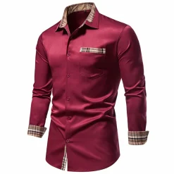 Shirts Heren*SMILJAN - Stijlvolle zomeroverhemd met lange mouwen