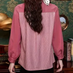 Topjes & Shirts Dames*SOFINA - Klassiek Zomer Overhemd voor Dames Rood