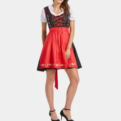 Jurken & Jumpsuits Dames*Solange - Zomerse Dirndl Jurk voor Oktoberfest Rood