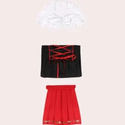 Jurken & Jumpsuits Dames*Solange - Zomerse Dirndl Jurk voor Oktoberfest Rood