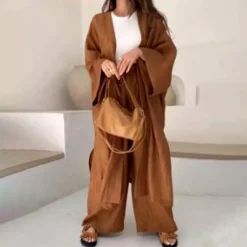 Sets Dames*SOLÈNE - Tweedelige cardigan set voor de zomer