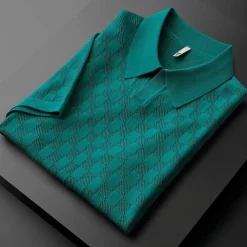 Shirts Heren*Stijlvol gebreid poloshirt voor heren - Perfect voor de zomer