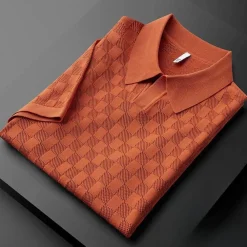 Shirts Heren*Stijlvol gebreid poloshirt voor heren - Perfect voor de zomer
