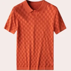 Shirts Heren*Stijlvol gebreid poloshirt voor heren - Perfect voor de zomer