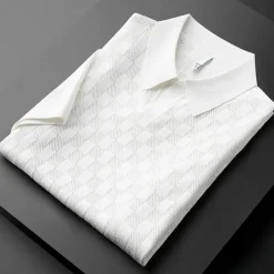 Shirts Heren*Stijlvol gebreid poloshirt voor heren - Perfect voor de zomer