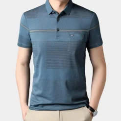 Shirts Heren*Stijlvol gestreept herenpoloshirt voor de zomer