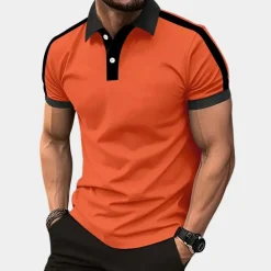 Shirts Heren*Stijlvol herenpoloshirt voor de zomer Oranje