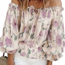 Topjes & Shirts Dames*Stijlvolle bloemenblouse voor dames - Perfect voor de Zomer