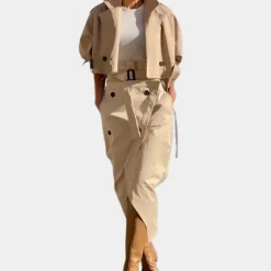 Sets Dames*Stijlvolle dames trenchcoat set voor de zomer