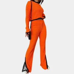 Sets Dames*Stijlvolle en comfortabele zomerse tweedelige gebreide damesset