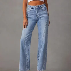 Broeken & Rokken Dames*Stijlvolle flared jeans voor dames - Perfect voor de zomer Denim