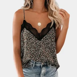 Topjes & Shirts Dames*Stijlvolle kanten damestanktop voor de zomer