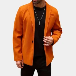 Jassen Heren*Stijlvolle zomer herenjas Oranje