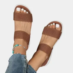 Damesschoenen*Stijlvolle platte sandalen voor dames - Perfect voor de zomer