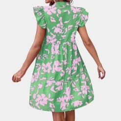 Jurken & Jumpsuits Dames*Stijlvolle zomerse gebloemde damesjurk