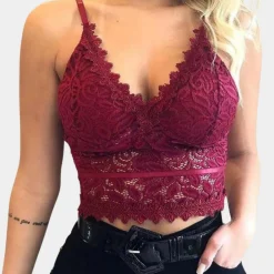 Topjes & Shirts Dames*Stijlvolle zomerse gebloemde kanten damestop