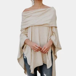 Topjes & Shirts Dames*Stijlvolle zomertop met lange mouwen voor dames