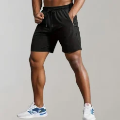 Broeken Heren*Storm - Sneldrogende zomerse herenshort Zwart