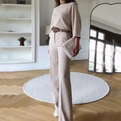 Sets Dames*Suzanne - Elegante 2-delige damesoutfit voor de zomer Grijs