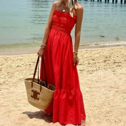 Jurken & Jumpsuits Dames*SVEA - Tube top maxi zomerjurk