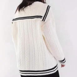 Truien & Vesten Dames*Sybille - Comfortabele gebreide damestrui Wit