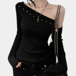 Truien & Vesten Dames*TABLITA - Modieuze Zomerse Trui voor Dames Zwart