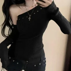 Truien & Vesten Dames*TABLITA - Modieuze Zomerse Trui voor Dames Zwart