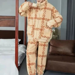 Sets Heren*TERRY - Klassieke Zomerse Pyjamaset voor Heren Geel