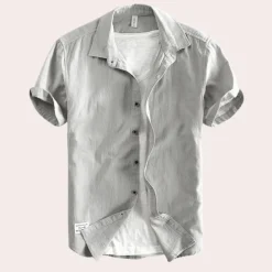 Shirts Heren*Thibault - Elegante Katoenen Herenoverhemd voor de Zomer