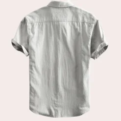 Shirts Heren*Thibault - Elegante Katoenen Herenoverhemd voor de Zomer