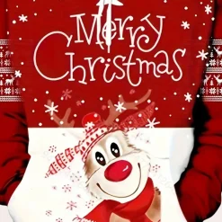 Jassen Heren*TOBIE - Trendy Kerstmis Hoodie voor Heren Rood