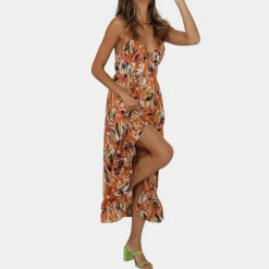 Jurken & Jumpsuits Dames*Trella - Luchtige zomerse midi-jurk voor dames