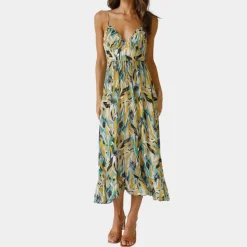 Jurken & Jumpsuits Dames*Trella - Luchtige zomerse midi-jurk voor dames