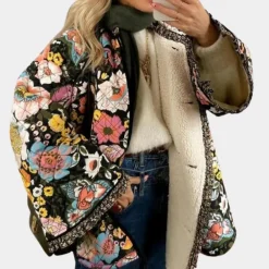 Jassen Dames*Trendy gebloemde damesjas voor de zomer Veelkleurig