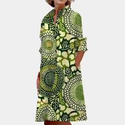 Jurken & Jumpsuits Dames*Trendy zomerse midi-jurk voor dames met print