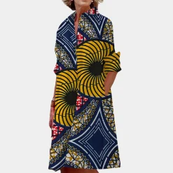 Jurken & Jumpsuits Dames*Trendy zomerse midi-jurk voor dames met print