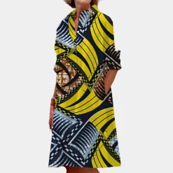 Jurken & Jumpsuits Dames*Trendy zomerse midi-jurk voor dames met print