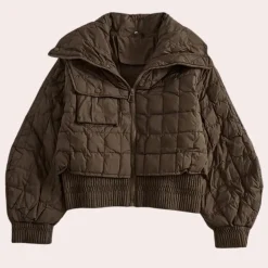 Jassen Dames*TRICIA - Casual Winter Pufferjas voor Dames Bruin