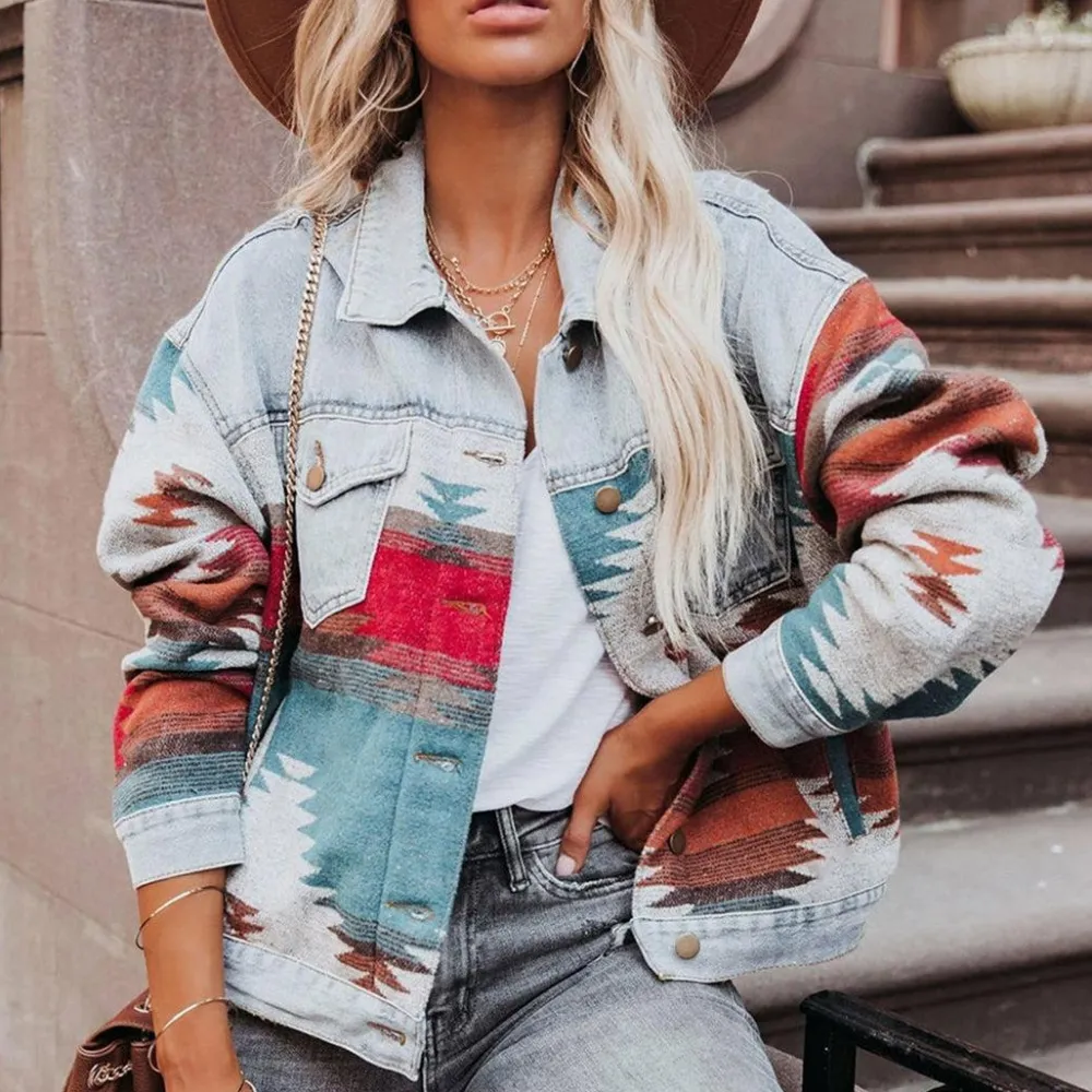 Jassen Dames*TUULIKKI - Vintage denim zomerjasje Veelkleurig