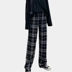 Broeken & Rokken Dames*Valeria - Moderne geruite damesbroek voor de zomer