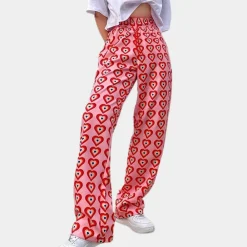 Broeken & Rokken Dames*Vanessa - Moderne wijde zomerbroek voor ultiem comfort Rood