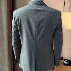 Jassen Heren*VASCO - Luchtige casual blazer voor mannen, perfect voor de zomer Grijs
