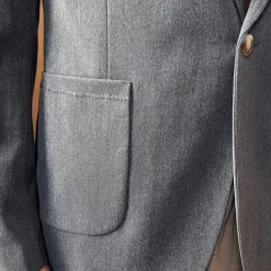 Jassen Heren*VASCO - Luchtige casual blazer voor mannen, perfect voor de zomer Grijs