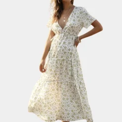 Jurken & Jumpsuits Dames*Veala - Gebloemde zomerjurk voor dames - Perfect voor Lente en Zomer