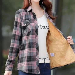 Topjes & Shirts Dames*Veda - Luchtig Geruit Pluizig Zomershirt voor Dames