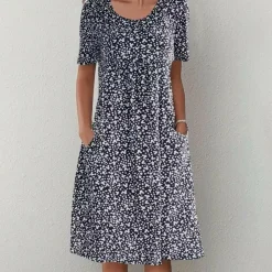 Jurken & Jumpsuits Dames*VEGA - Zomerse casual bloemenjurk